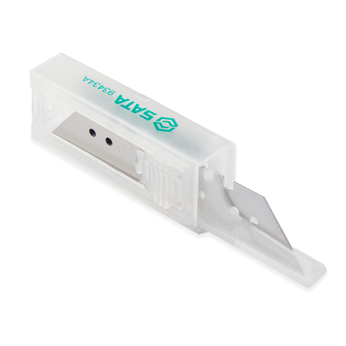 Hộp 10 lưỡi dao rọc đa năng, chất thép SK2 SATA 93434A đường kính lưỡi 19mm