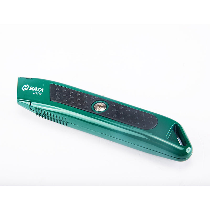 Dao rọc đa năng SATA 93442 thân hợp kim kẽm, tự thu lưỡi, an toàn