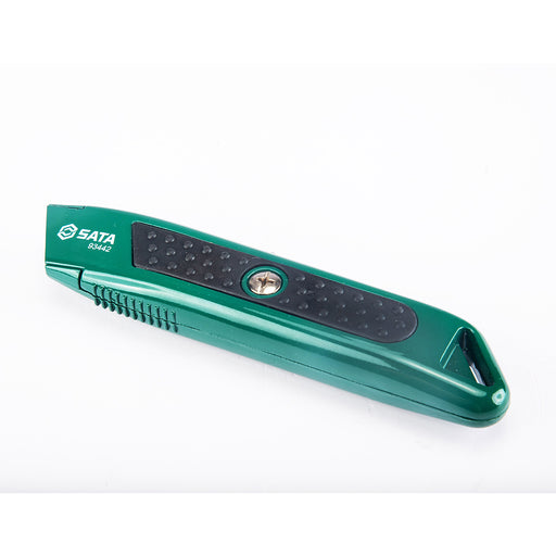 Dao rọc đa năng SATA 93442 thân hợp kim kẽm, tự thu lưỡi, an toàn