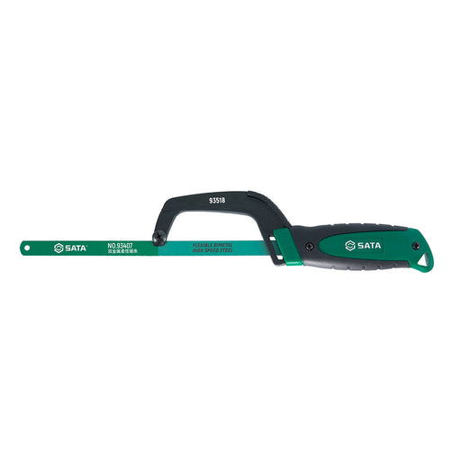 Cưa sắt mini SATA 93518 cán nhôm 250mm cắt đa vật liệu, dùng cho không gian hẹp.