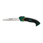 Cưa gỗ gấp SATA lưỡi thép SK5 150-228mm, tay cầm bọc cao su chống trượt.