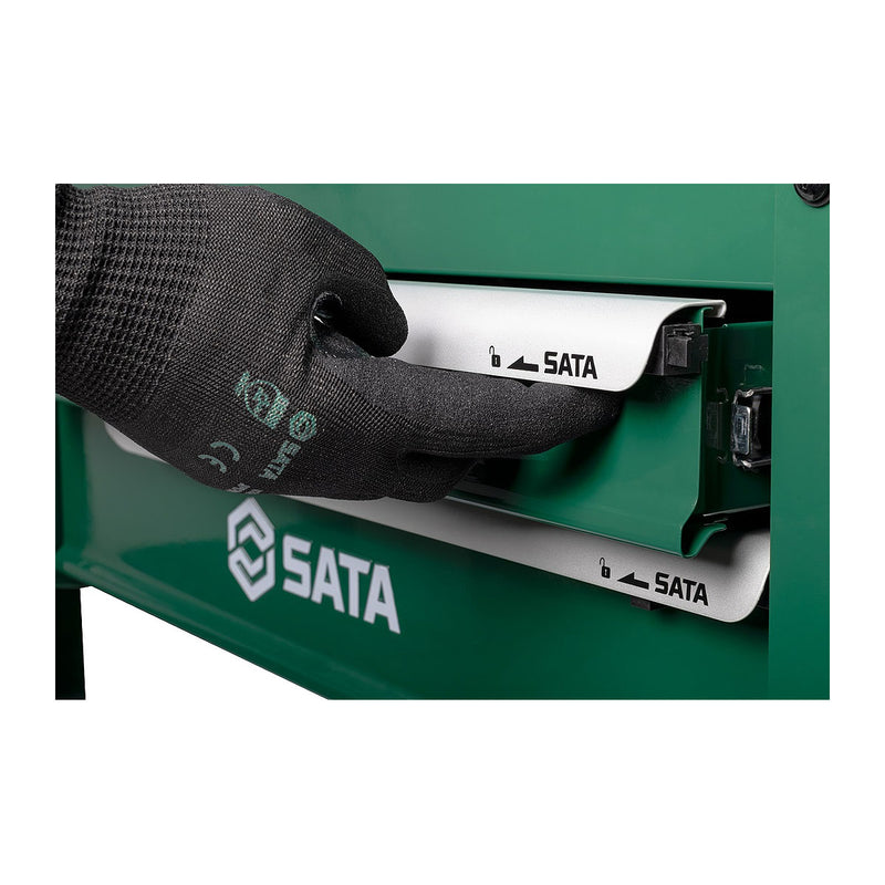 Xe đẩy dụng cụ 2 ngăn có nắp trượt SATA 95112