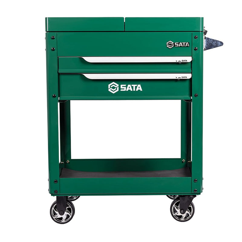 Xe đẩy dụng cụ 2 ngăn có nắp trượt SATA 95112
