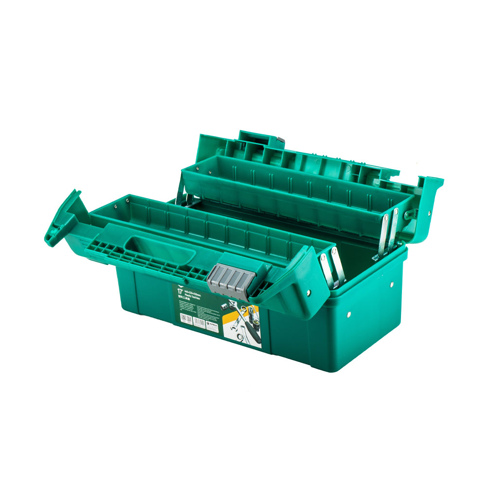 Thùng nhựa đựng dụng cụ, kiếu 3 ngăn xếp SATA 95166 kích thước 17 inch