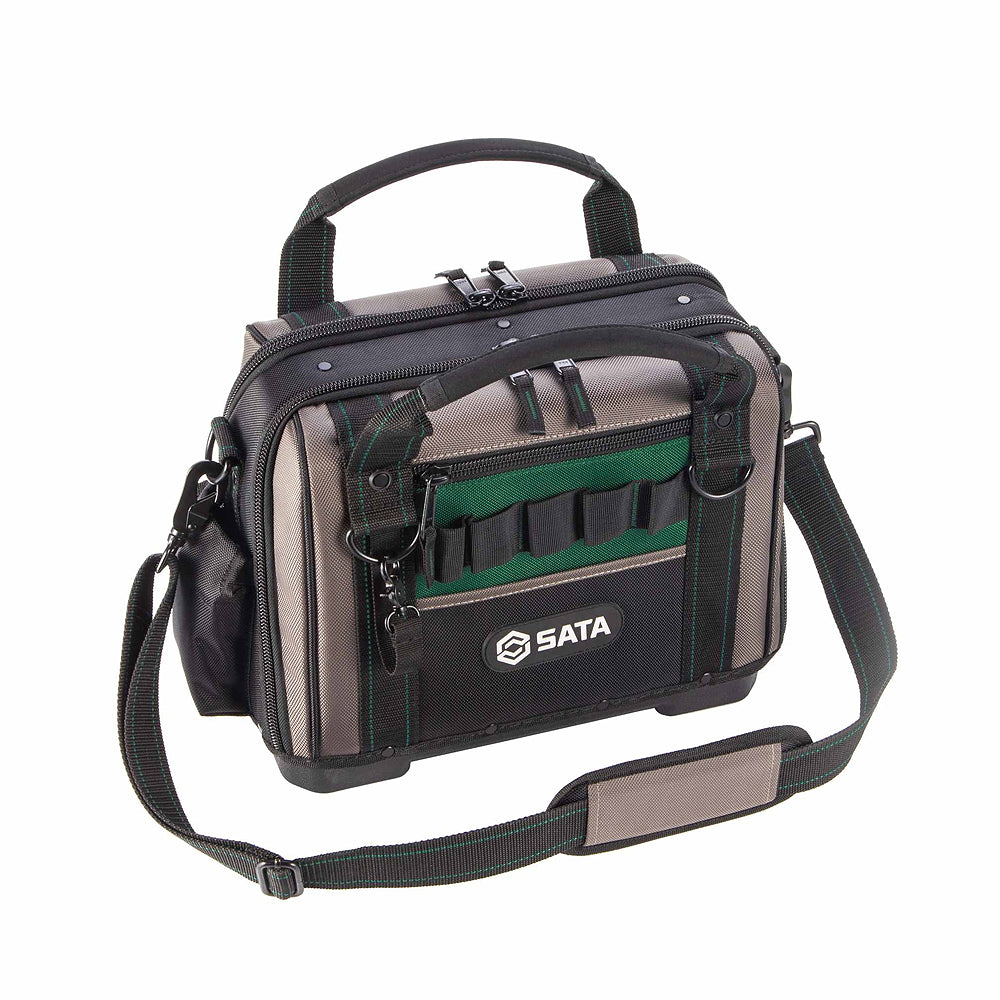 Túi đựng dụng cụ mở 2 mặt SATA 14-17 inch chống thấm nước, nhiều ngăn, bền bỉ.