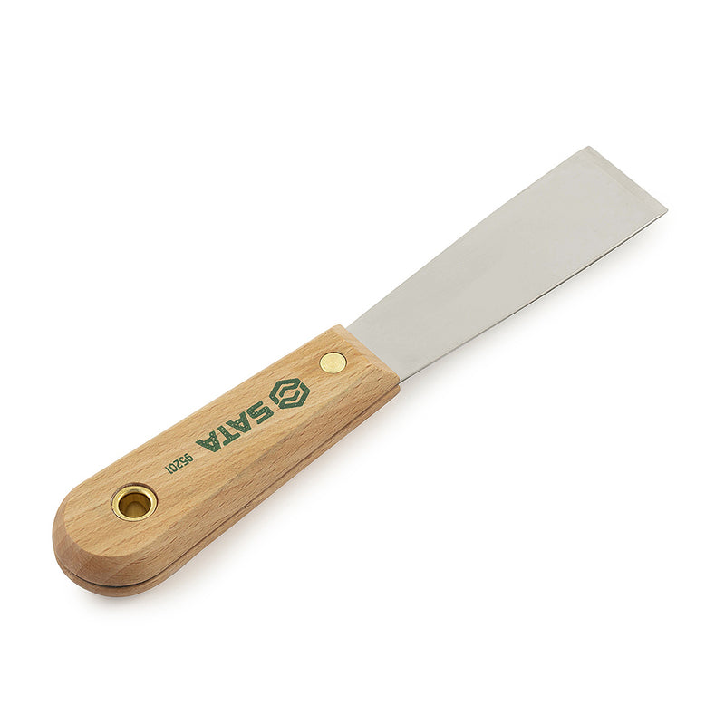 Dao xủi cán gỗ SATA 95201, 30mm x 200mm, cạo sơn, keo, vữa