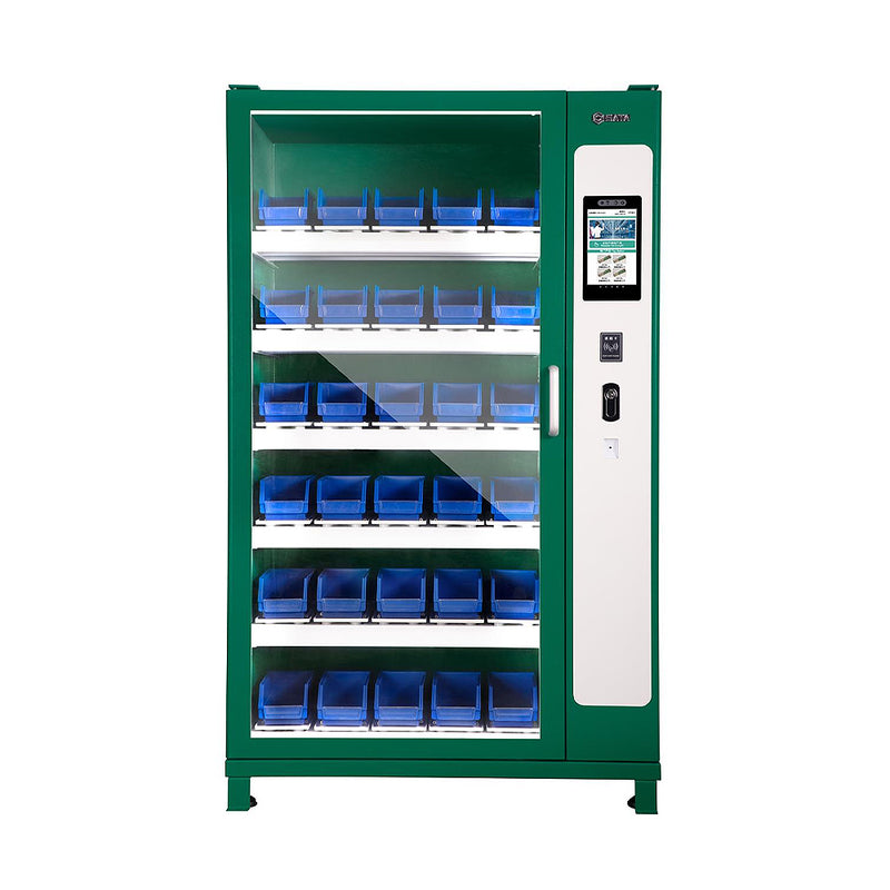 Tủ dụng cụ thông minh SATA 95272, 30 ngăn, cảm biến trọng lượng, quản lý vật tư công nghiệp, nhận diện khuôn mặt, thẻ IC, mã QR.