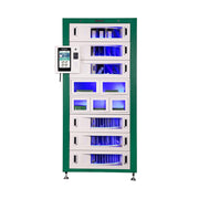 Tủ dụng cụ thông minh dạng xoay SATA 95281: lưu trữ 336 ngăn, nhận diện khuôn mặt, QR, thẻ IC/ID, tối ưu không gian.