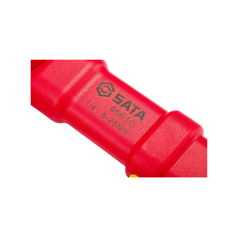 Cần siết chỉnh lực, cách điện 1000V SATA 96610 cốt 1/4 inch, dãi lực từ 5Nm - 25Nm