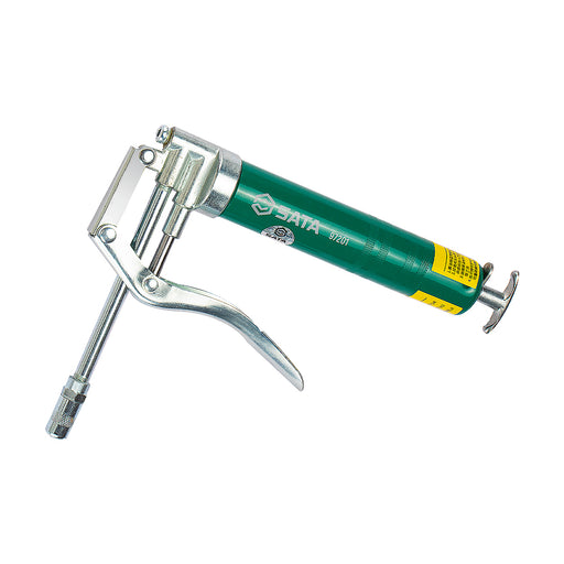 Súng bơm mỡ SATA 97201 dung tích 100cc, tay cầm pistol grip, 2900 PSI, 3 chế độ nạp mỡ.