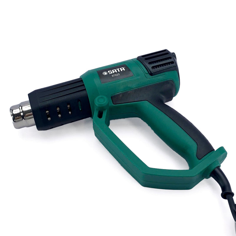 Máy khò nhiệt SATA 97925 2000W, 650°C, điều khiển điện tử, 3 mức nhiệt, luồng khí nóng mạnh mẽ, thiết kế gọn nhẹ, tay cầm chống trượt, nhựa ABS cao cấp.