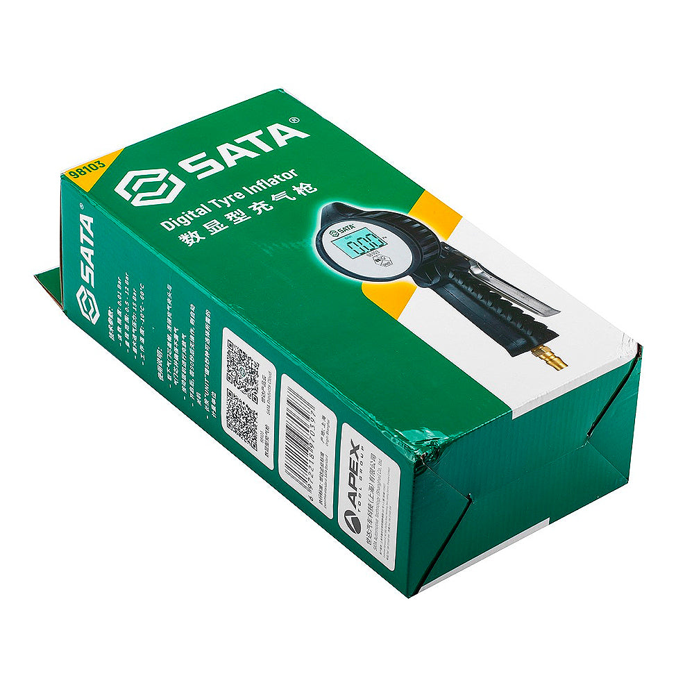 Đồng hồ bơm và đo áp suất lốp kỹ thuật số SATA 98103