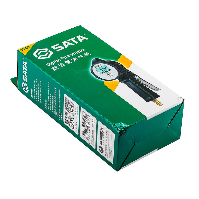 Đồng hồ bơm và đo áp suất lốp kỹ thuật số SATA 98103