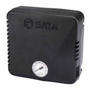 Máy bơm lốp xe SATA 98111 120W màu đen nhỏ gọn, bơm lốp ô tô, xe máy nhanh chóng, áp suất tối đa 6 Bar.