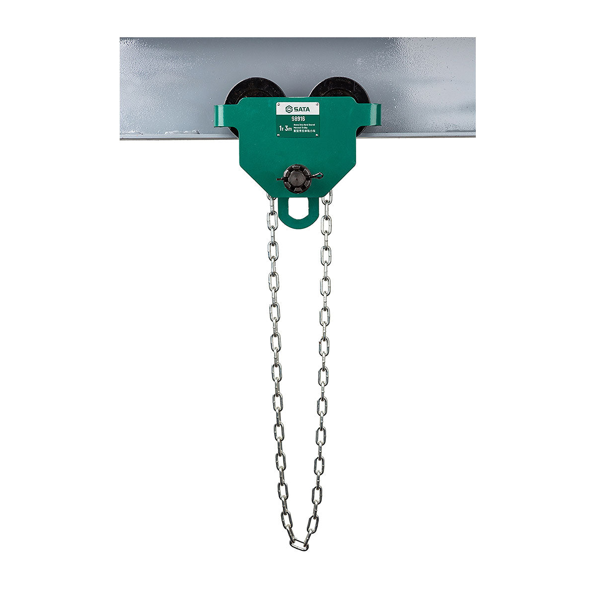 Con rùa chạy dầm kéo pa lăng xích SATA tải trọng từ 1 tấn - 5 tấn, chiều cao vận hành 3m