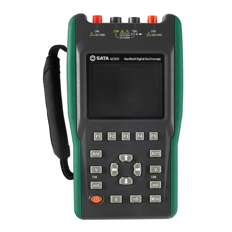Máy hiện sóng cầm tay SATA AE3508, 8MHz, 40MSa/s, 1 kênh, màn hình TFT màu, đo tự động, lưu dạng sóng, pin sạc.