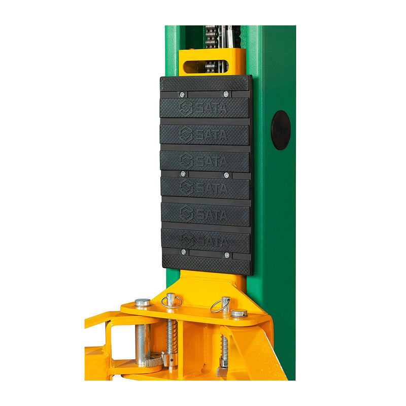 Cẩu nâng 2 trụ không có cổng xe ô tô SATA, tải trọng 4 tấn, đế nâng dạng chữ V, thao tác thủ công, dùng điện 220V và 380V