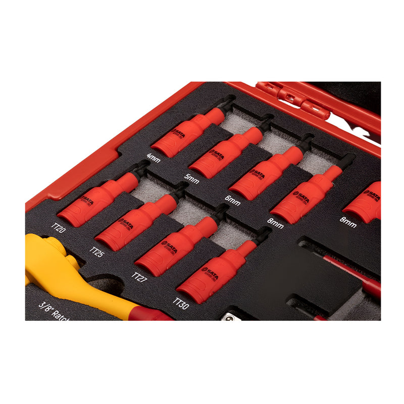 Bộ dụng cụ tổng hợp 20 chi tiết, cách điện 1000V SATA AE9101