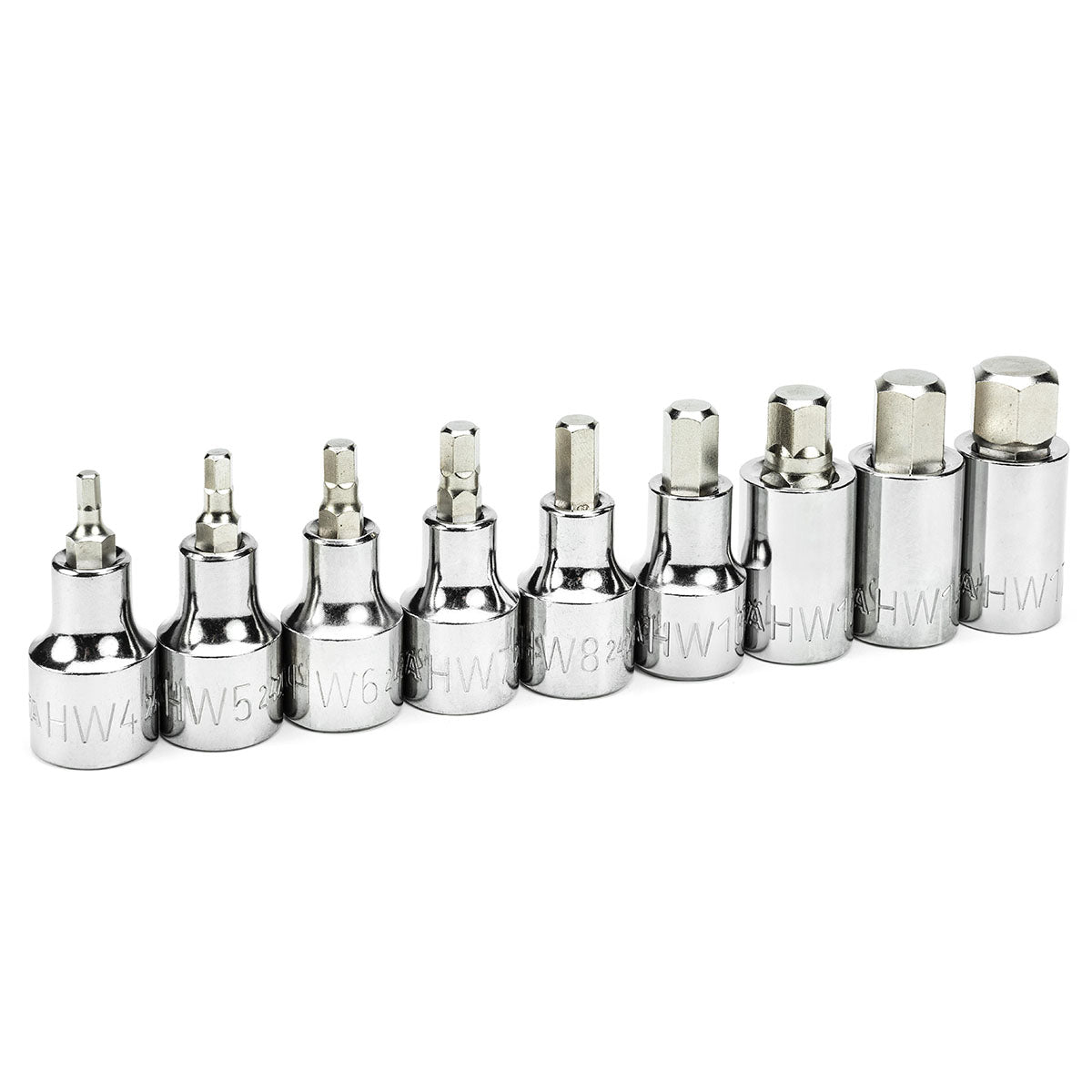 Bộ mũi vặn vít đầu lục giác 9 chi tiết SATA ST09057-02 gắn đầu siết bu lông cốt 1/2 inch